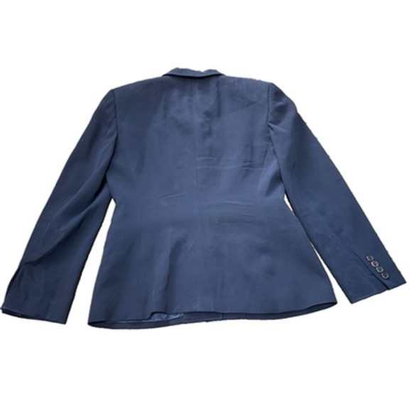 Ralph Lauren Blue Label Women's Blue Long Sleeve Classic 100% Wool Coat Size 8 - Picture 2 of 12